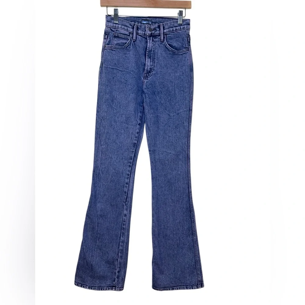 MOTHER The Desperado Heel Paisley Purple High Rise Flare Jeans 25 Retro - Picture 3 of 16